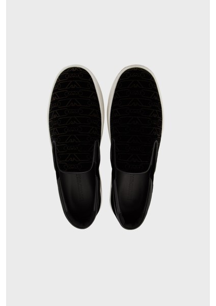 Kadife Logolu Kalın Tabanlı Loafer Ayakkabı Bayan Ayakkabı X3Y007 XR235 00002 fırsatları