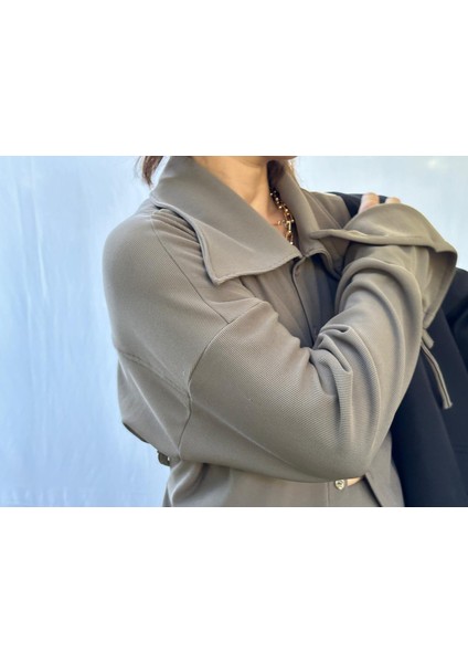 Özel Tasarım Oversize Fitilli Premium Etek-Gömlek Takım
