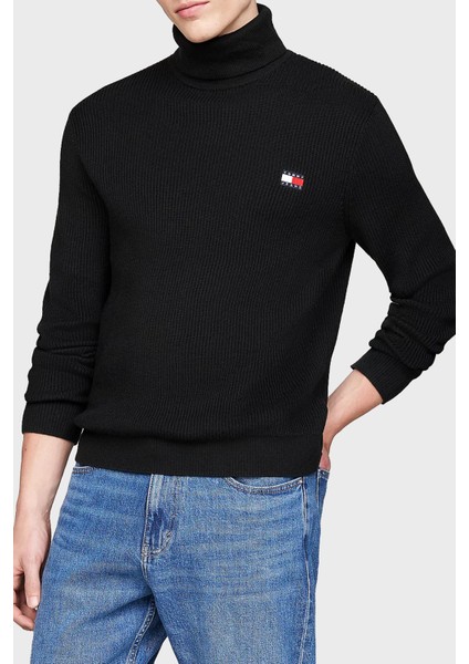Yünlü Slim Fit Balıkçı Yaka Kazak Erkek Kazak DM0DM19434 Bds