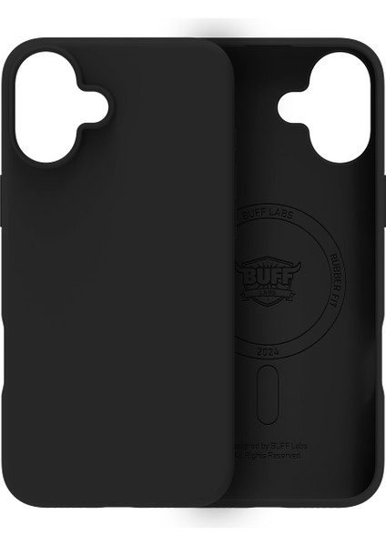 Buff iPhone 16 Plus Magsafe Rubber Fit Silikon Kılıf Black