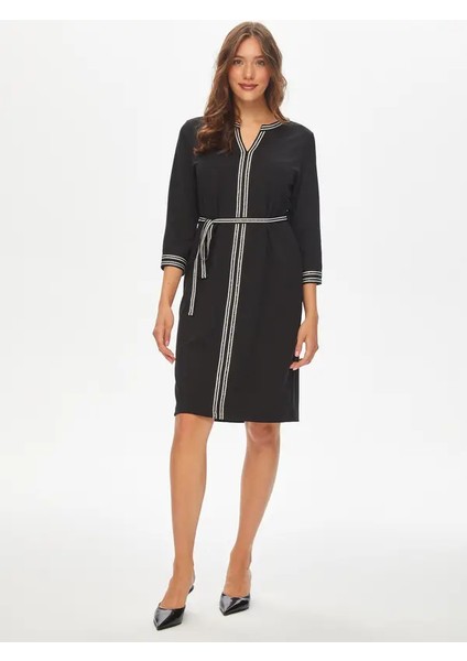Kontrast Şerit Detaylı Örme Elbise 69218 fiyatları