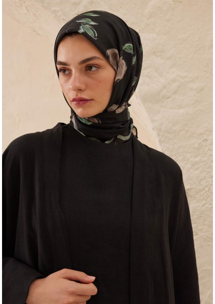 Bridget Desen Pamuk Vual Eşarp Vizon