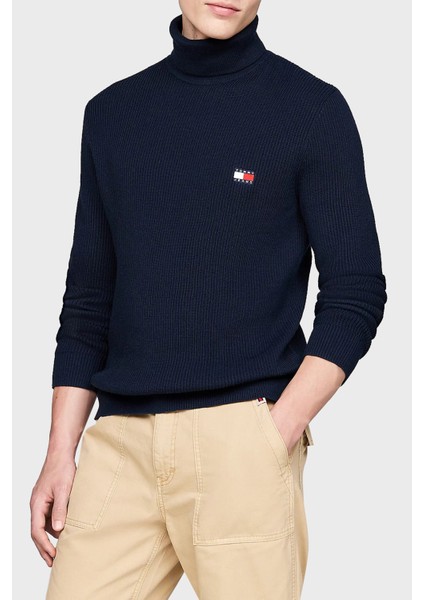 Yünlü Slim Fit Balıkçı Yaka Kazak Erkek Kazak DM0DM19434 C1G