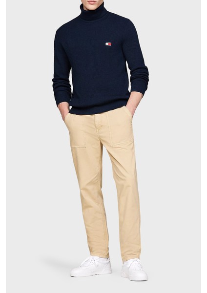 Yünlü Slim Fit Balıkçı Yaka Kazak Erkek Kazak DM0DM19434 C1G fiyatları