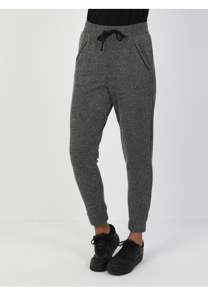 Regular Fit Jogger Kadın Gri Eşofman Altı Cl1047132