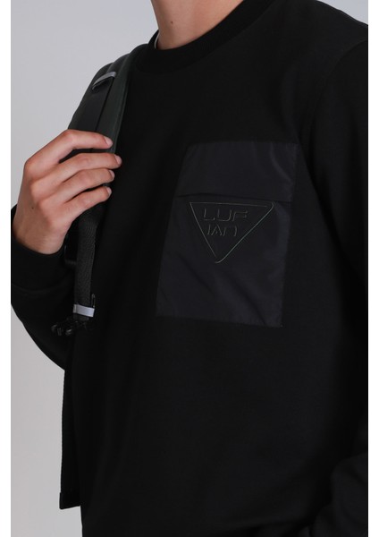 Techno Erkek Sweatshirt Kırık Beyaz