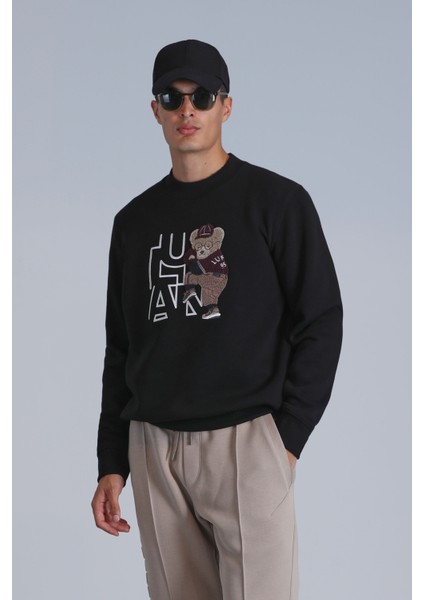 Pıtcher Erkek Sweatshirt Siyah