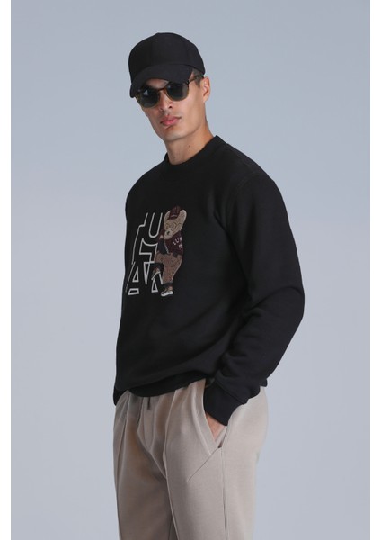 Pıtcher Erkek Sweatshirt Siyah