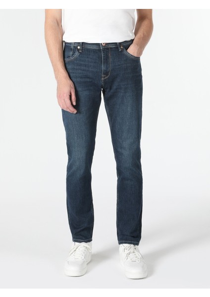041 Danny Slim Fit Düşük Bel Dar Paça Erkek Denim Jean Pantolon Cl1062433