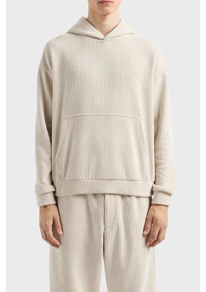 Emporio Armani Streç Yumuşak Dokulu Kapüşonlu Kadife Sweat Erkek Sweat 6D1M6V 1Jhnz 0135