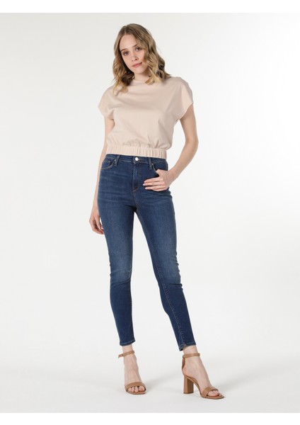 760 Dıana Süper Slim Fit Yüksek Bel Dar Paça Lacivert Kadın Jean Pantolon Cl1057911