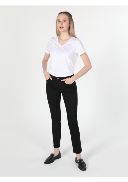 Regular Fit Basic Beyaz Kadın Kısa Kol Tişört Cl1058494