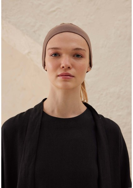 Slikonlu Kaydırmaz Bandana Vizon