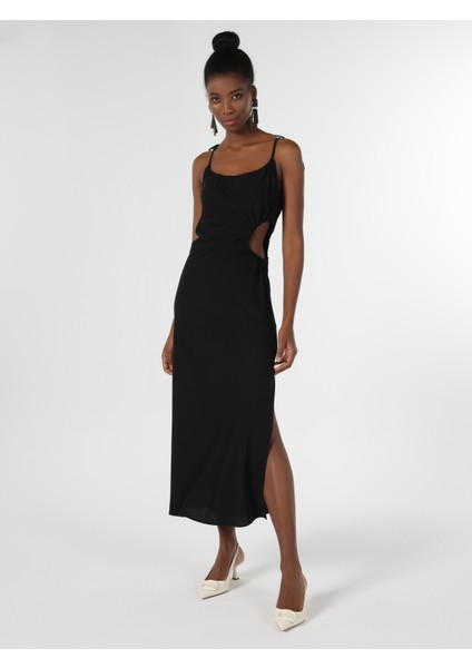 Slim Fit Kadın Siyah Elbise