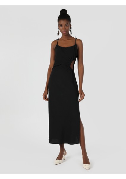 Slim Fit Kadın Siyah Elbise