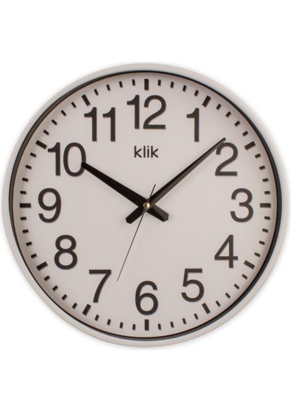 Simplex Cam Detaylı Sessiz Mekanizmalı Duvar Saati 37,5 cm Beyaz - K-SIMPLEX-BEYC320.230