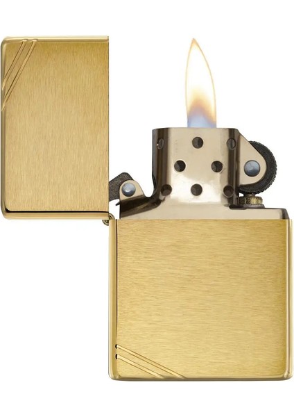 Çakmak 240 Brushed Brass Vintage With Slashes Zippo Lighter