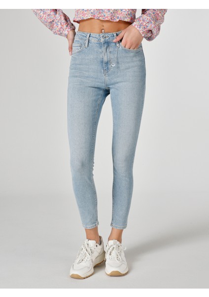 760 Diana Super Slim Fit Yüksek Bel Dar Paça Mavi Kadın Jean Pantolon Cl1064314