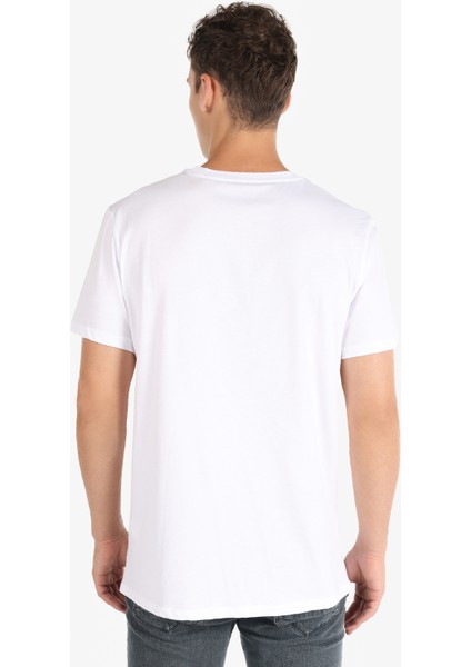 Regular Fit Yuvarlak Yaka Erkek Beyaz Kısa Kol Tişört Cl1064699 fiyatları