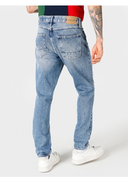 067 Jack Regular Fit Orta Bel Düz Paça Mavi Erkek Jean Pantolon Cl1066359