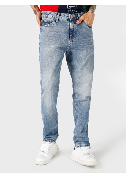 067 Jack Regular Fit Orta Bel Düz Paça Mavi Erkek Jean Pantolon Cl1066359