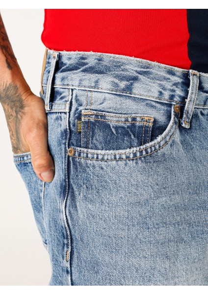 067 Jack Regular Fit Orta Bel Düz Paça Mavi Erkek Jean Pantolon Cl1066359