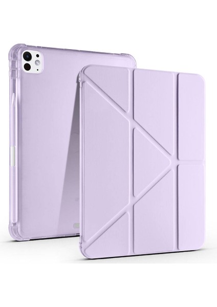 Apple iPad Pro 13 Inç M4 2024 Kılıf Kalem Şarj Bölmeli Case A2925 A2926 A3007