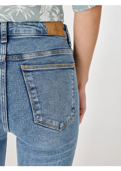 771 Emery Normal Kesim Normal Bel Geniş Paça Mavi Kadın Pantolon Cl1066480 fırsatları