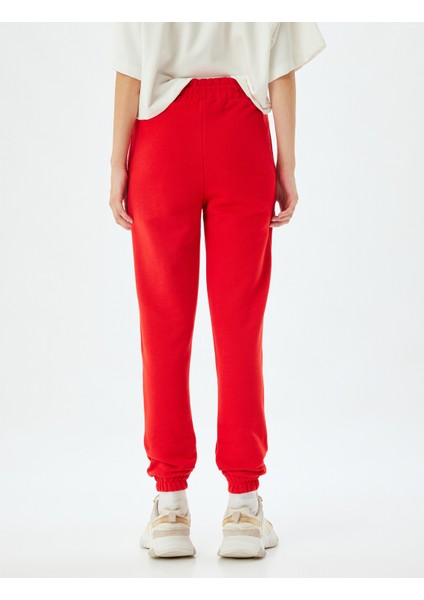 Jogger Eşofman Altı Yüksek Bel Bağcıklı Şardonlu Cep Detaylı fırsatları