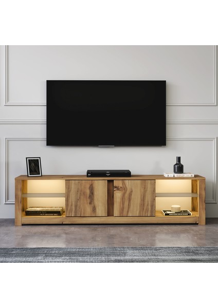 Aydos Işıklı, Cam Raflı Tv Ünitesi, Kapaklı Tv Sehpası, Ev-Ofis
