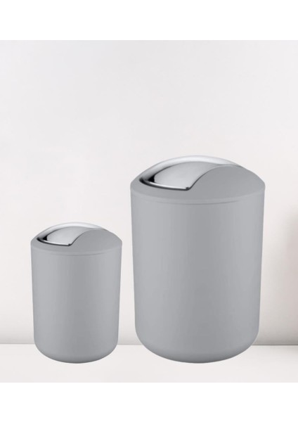 2'li Çöp Kovası Gri ( Brasil Model ) 6,4 ve 2 Litre