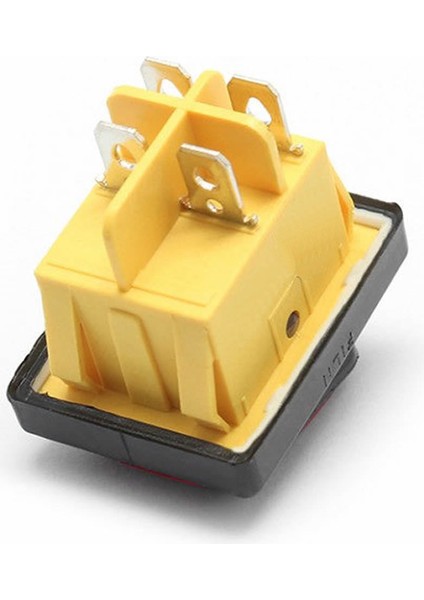 Roba 30A 250V On-Off Anahtar Yüksek Akım Kcd4 4 Pin Buton IP67 Su Geçirmez LED Işıklı Rocker Switch