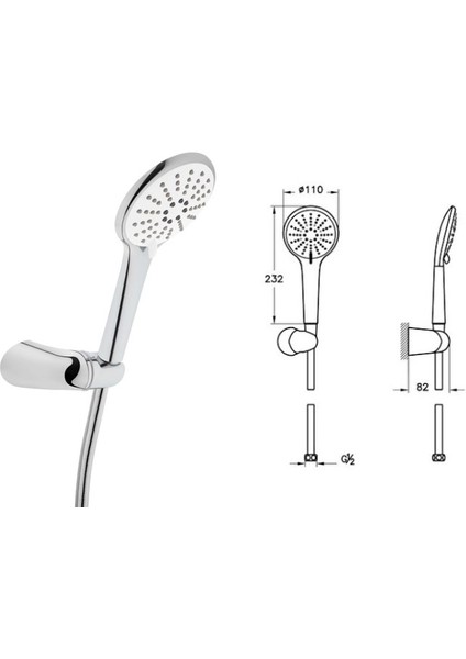X-Line Ankastre Banyo Bataryası 6'lı Set N42251 Snow