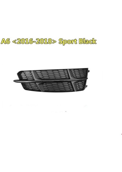 - Ön Tampon Izgara Sol ( Siyah - S-Line ) A6 2015- - 4G0807681An / 4G0807647B
