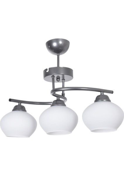 Fuji Modern Dekoratif Salon Mutfak Yatak Odası Renk Camlı 3'lü Avize