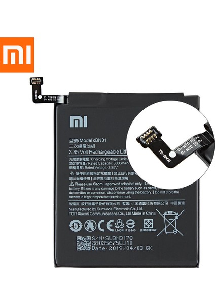 Always Teknoloji Xiaomi Mi 5xs BN31 Batarya Pil