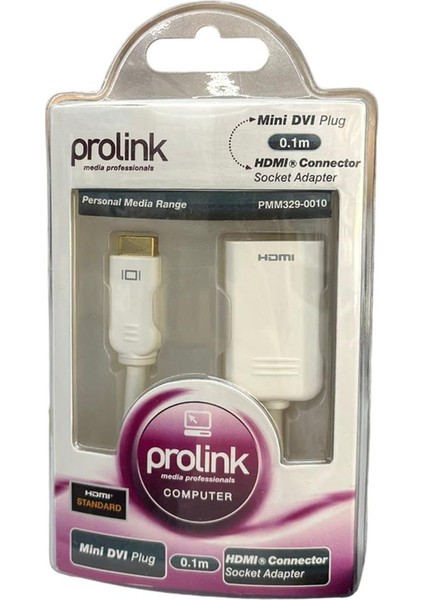 PMM329-0010 Mini DVI - HDMI Soket Çevirci Adaptör