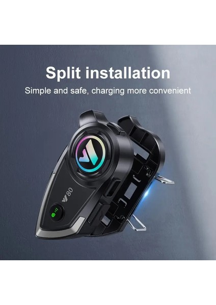 Motosiklet Kask Kulaklığı 5.3 Bluetooth Kulaklık Seti Rgb Intercom Y80