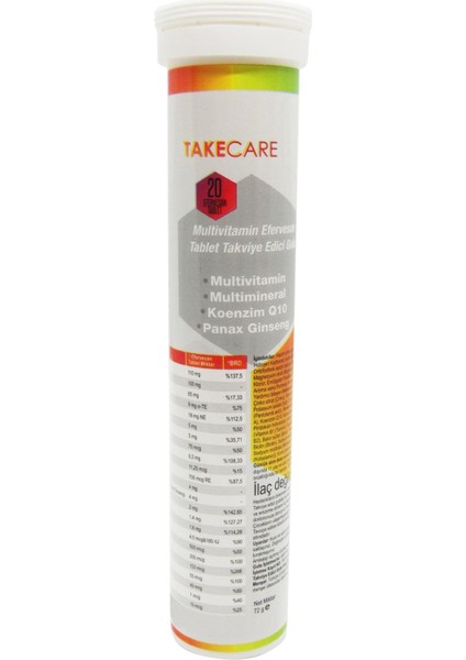 Multivitamin Multimineral 20 Efervesan Tablet