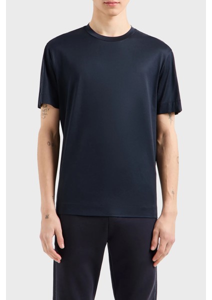 Logolu Pamuklu Regular Fit Bisiklet Yaka Erkek Tshirt 6D1TD6 1josz 0920