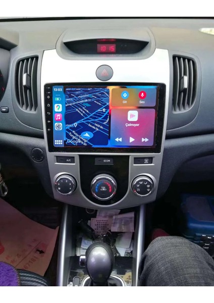 Kia Cerato 2010-2013 Yıl Dijital Kılma Android Sürüm 13 Kablosuz Carplay Navigasyon Multimedya 9 Inç Ekran 2Gb Ram + 32Gb Bellek otomati̇k kli̇ma Çerçeve ve Arka Görüş Kamerası ile modelleri