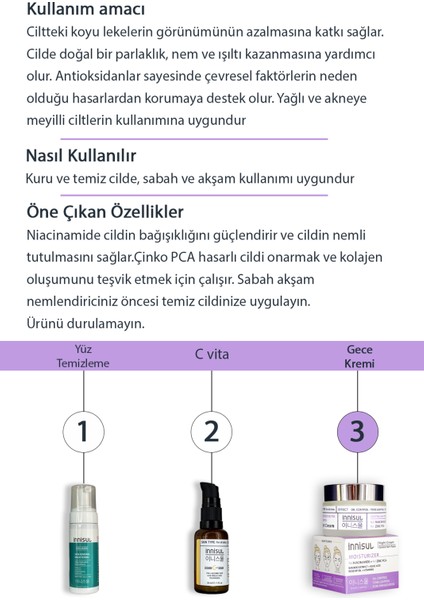 Cilt Gözeneklerini Kontrol Eden Nemlendirici Nıacınamıde + Zınc Pca Gece Kremi 50 ml