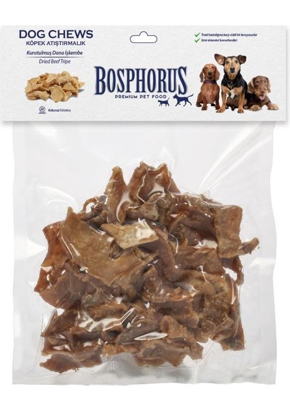 Köpek Çiğneme Ödülü – Kurutulmuş Dana Işkembe 100 gr