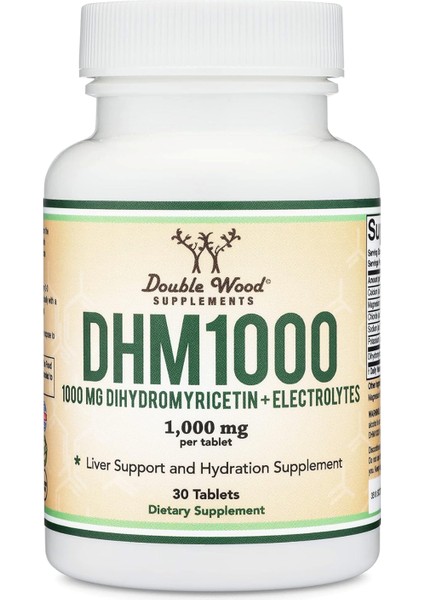 DHM1000 Dihydromyricetin 1000MG 30 Tablet.tr Tek Yetkili Satıcısı