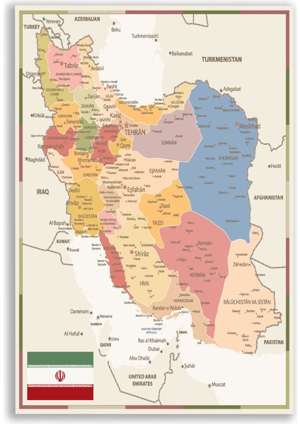 Iran Siyasi Harita Tablosu - CTY148