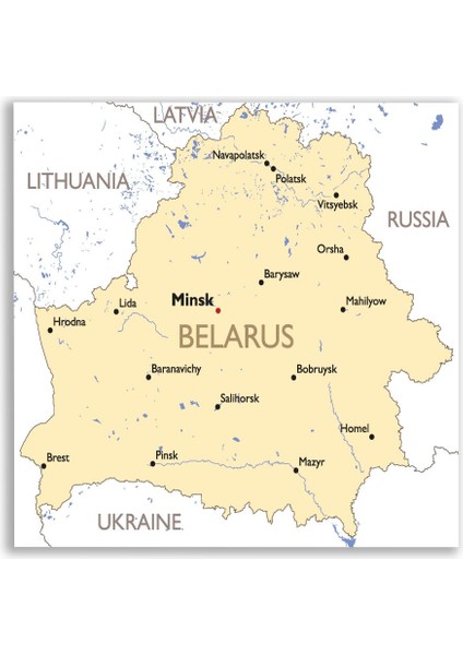 Belarus Haritası Tablosu - CTY140