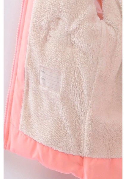 Yeni Sevimli Oyuncak Baby Tavşanlı-Içi Kürklü Soft Kumaş Cepli Kapüşonlu Çocuk Kışlık Mont-Kaban fırsatları