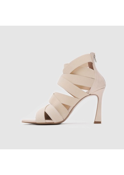 Kadın Topuklu Ayakkabı [060229], Bej, 40