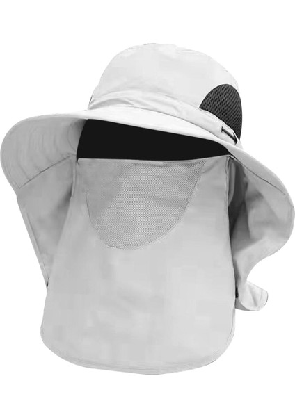 Kapaklı Güneş Şı Balıkçı Şı Ayarlanabilir 55-58CM Şı Açık Gri (Yurt Dışından)