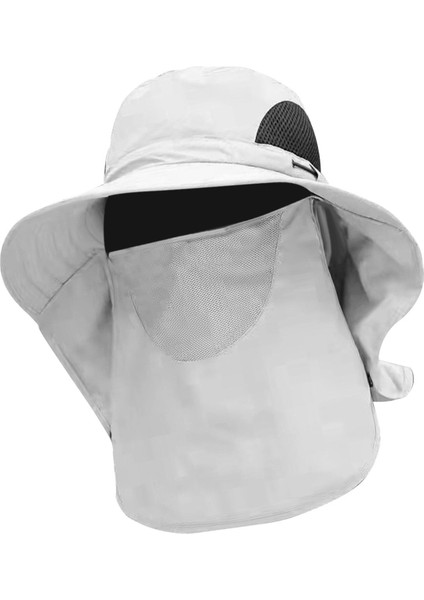 Kapaklı Güneş Şı Balıkçı Şı Ayarlanabilir 55-58CM Şı Açık Gri (Yurt Dışından)